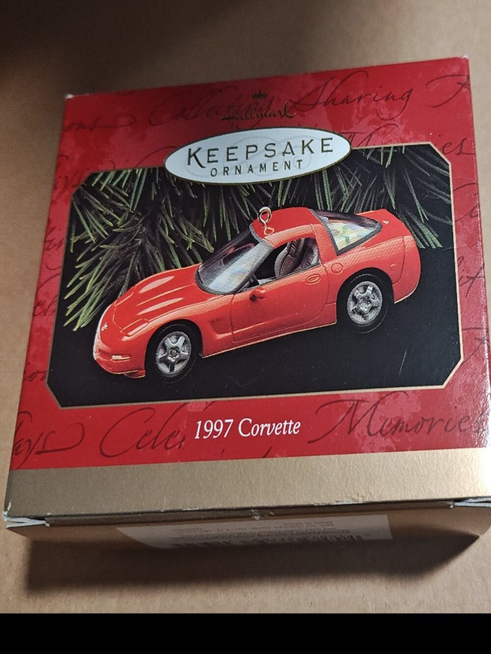Hallmark keepsake ornament red torch 1997 Corvette new in box